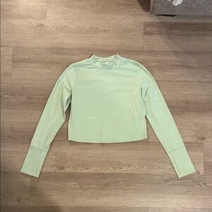Old Navy Light Green Long Sleeve mockneck Crop Top